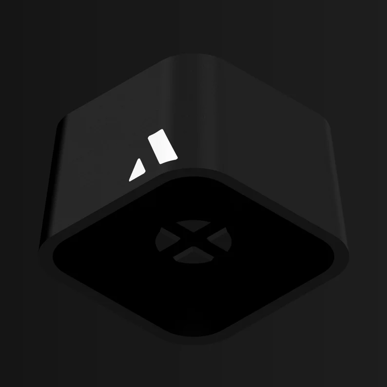 Black Aluminium & Crystal Metal Artisan Keycap
