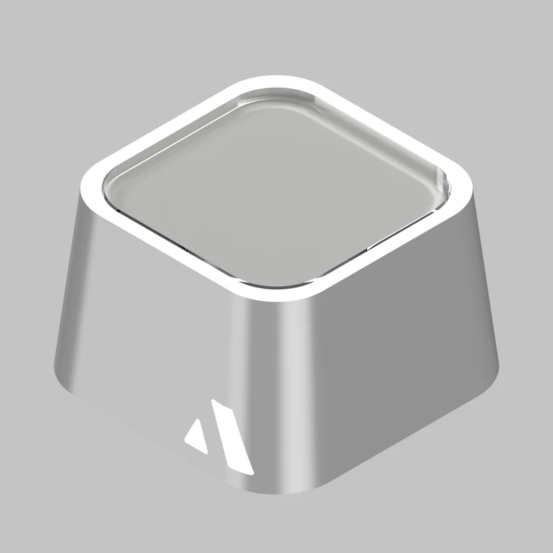 Silver Aluminium & Crystal Metal Artisan Keycap