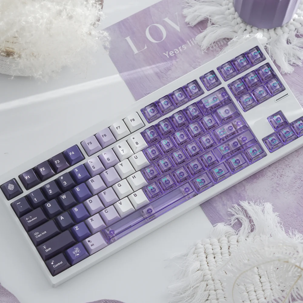 Hybrid-Gradient Transparent Keycaps Set - Ascend Keyboards