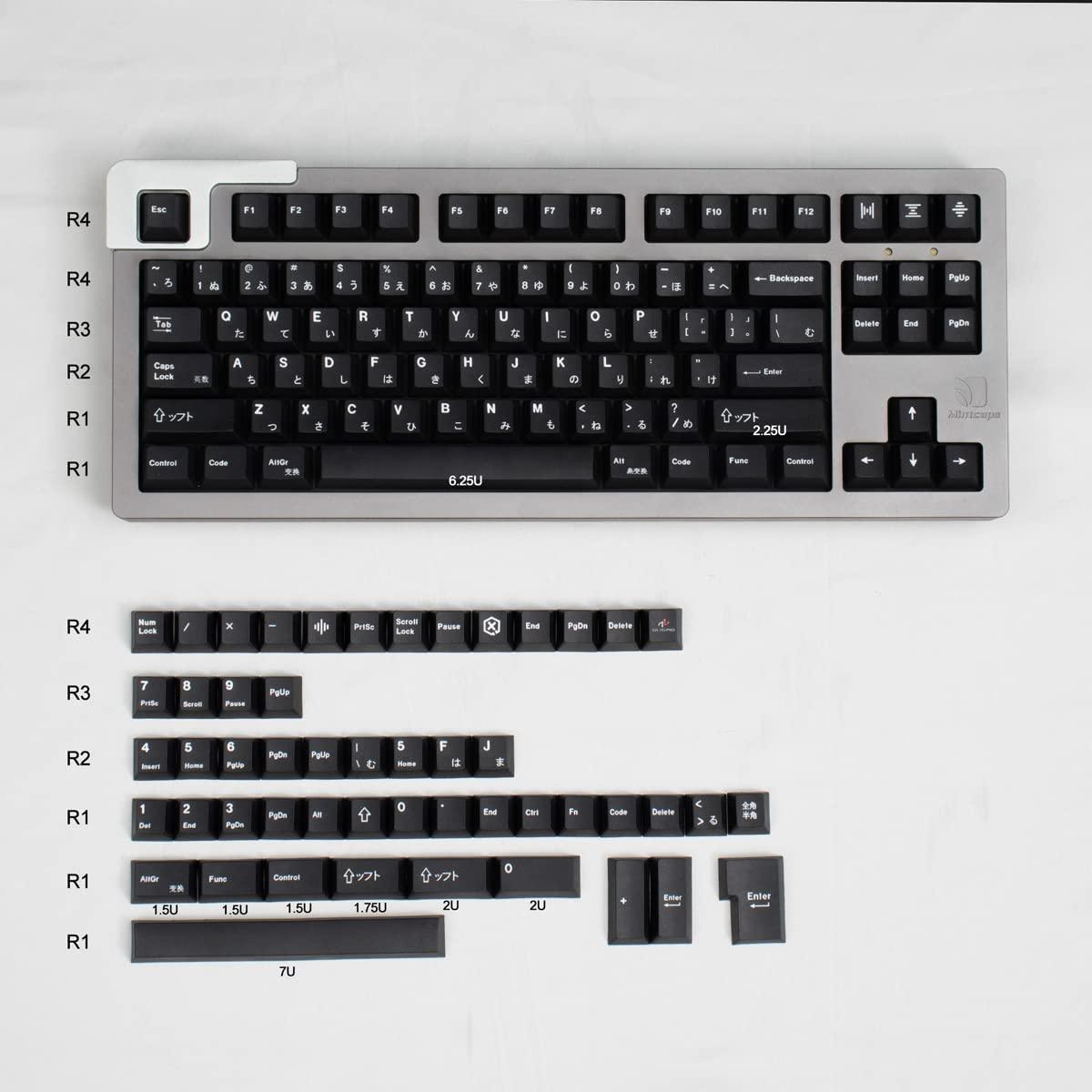 Ascend Japanese Black Minimalist Keycaps - Ascend Keyboards