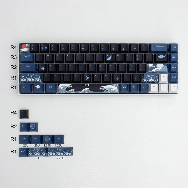Black Coral Sea Keycap Set - Ascend Keyboards