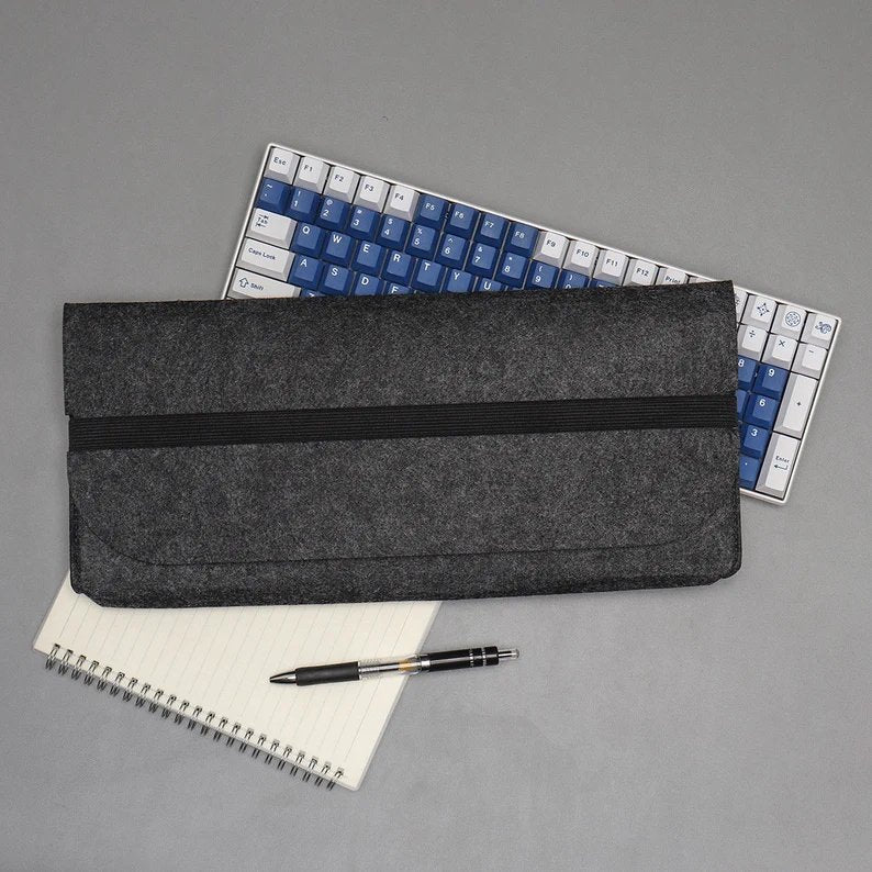 Dark Grey Wool Felt Mechanical Keyboard Case - Ascend Keyboards