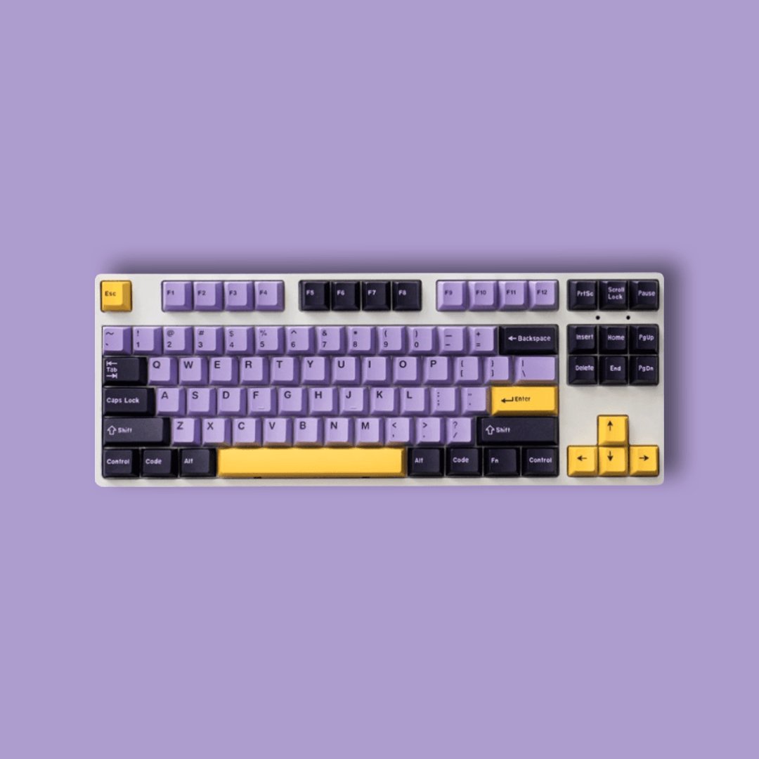 Taro Inspired Purple & Yellow Keycap Set - Ascend Keyboards