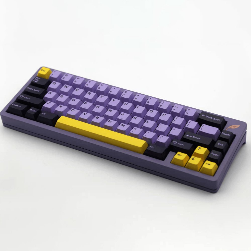 Taro Inspired Purple & Yellow Keycap Set - Ascend Keyboards