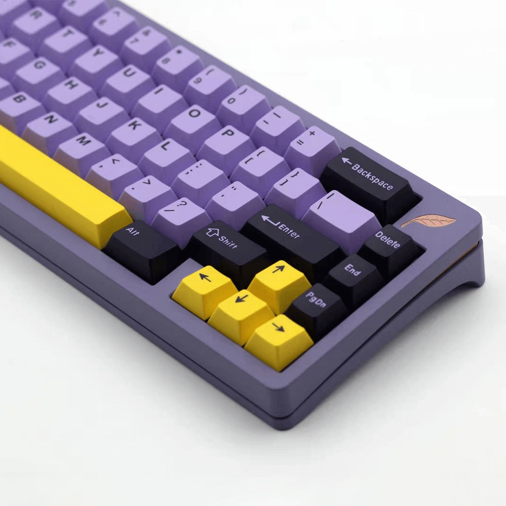 Taro Inspired Purple & Yellow Keycap Set - Ascend Keyboards
