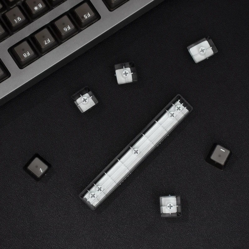 Clear Grey Glacier Keycaps Set - Ascend Keyboards