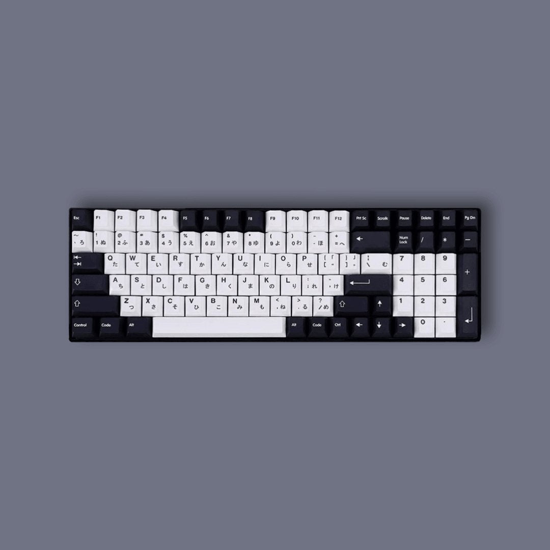 Bento Inspired Black & White Keycap Set - Ascend Keyboards