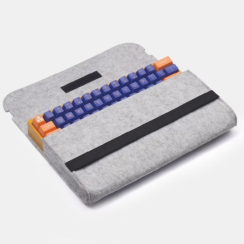 Grey Wool Felt Mechanical Keyboard Case - Ascend Keyboards