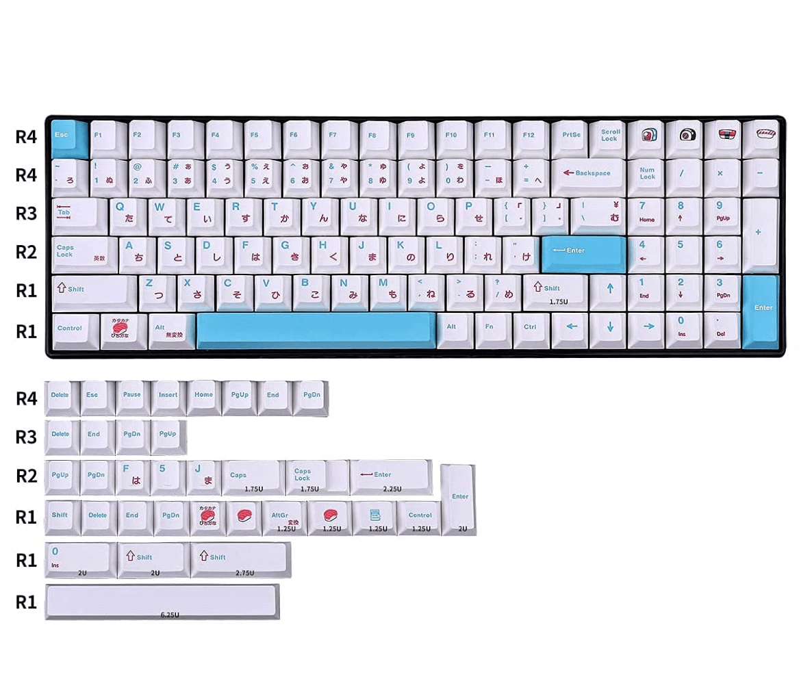 [PBT] Sushi Keycaps (135 Keys) - Ascend Keyboards